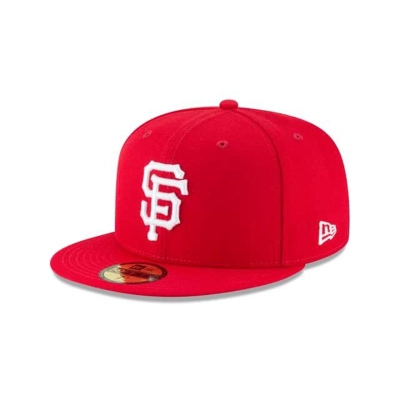 Red San Francisco Giants Hat - New Era MLB Basic 59FIFTY Fitted Caps USA2541970